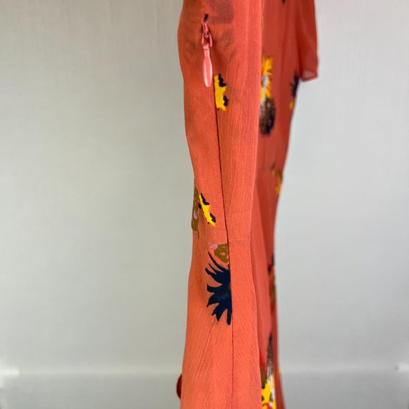 Madewell Posy Cactus Flower Dress Spiced Rose Sz 6 J0296 - Picture 9 of 12